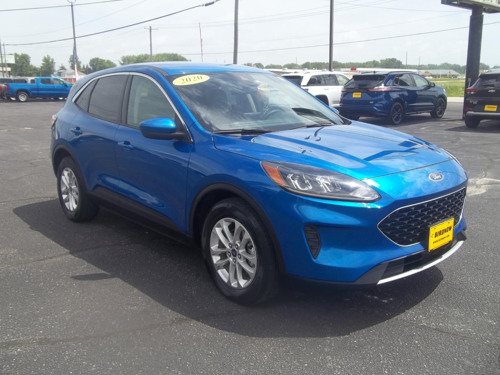 2020 Ford ESCAPE 4H in Velocity Blue Metallic — front three-quarter view